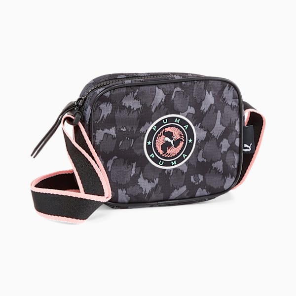 Bolso cruzado Prime “Women on the Ball”, PUMA Black-Print, extralarge